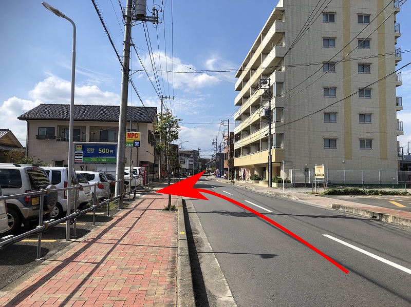 駐車場へのアクセスその1