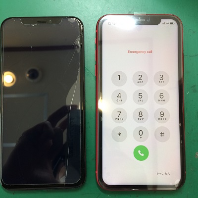 iPhone11画面修理後