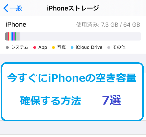 すぐに出来る Iphoneの空き容量を今すぐ増やす方法 Iphone修理のダイワン