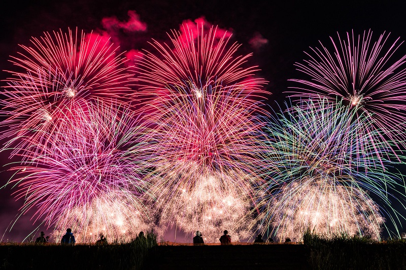 天神祭り花火参考画像