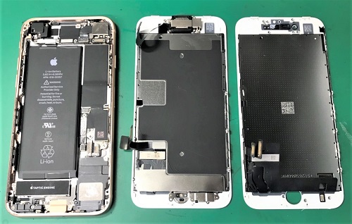 Iphone8のガラス割れ 画面割れ修理工程 写真多め Iphone修理のダイワン