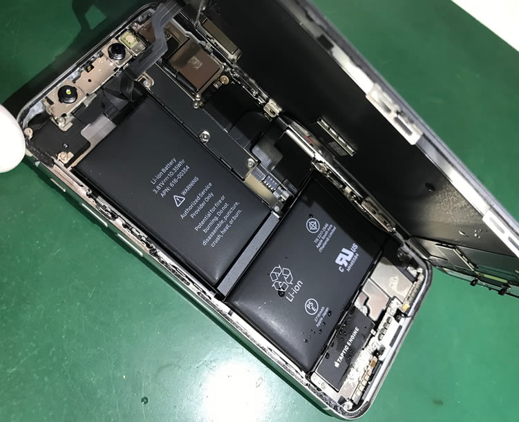 iPhoneX開けた時の様子