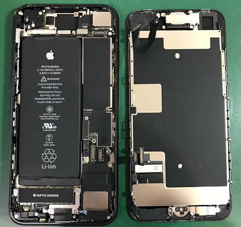 iPhoneSE分解の様子