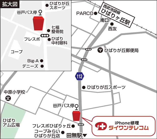 田無エリア店地図