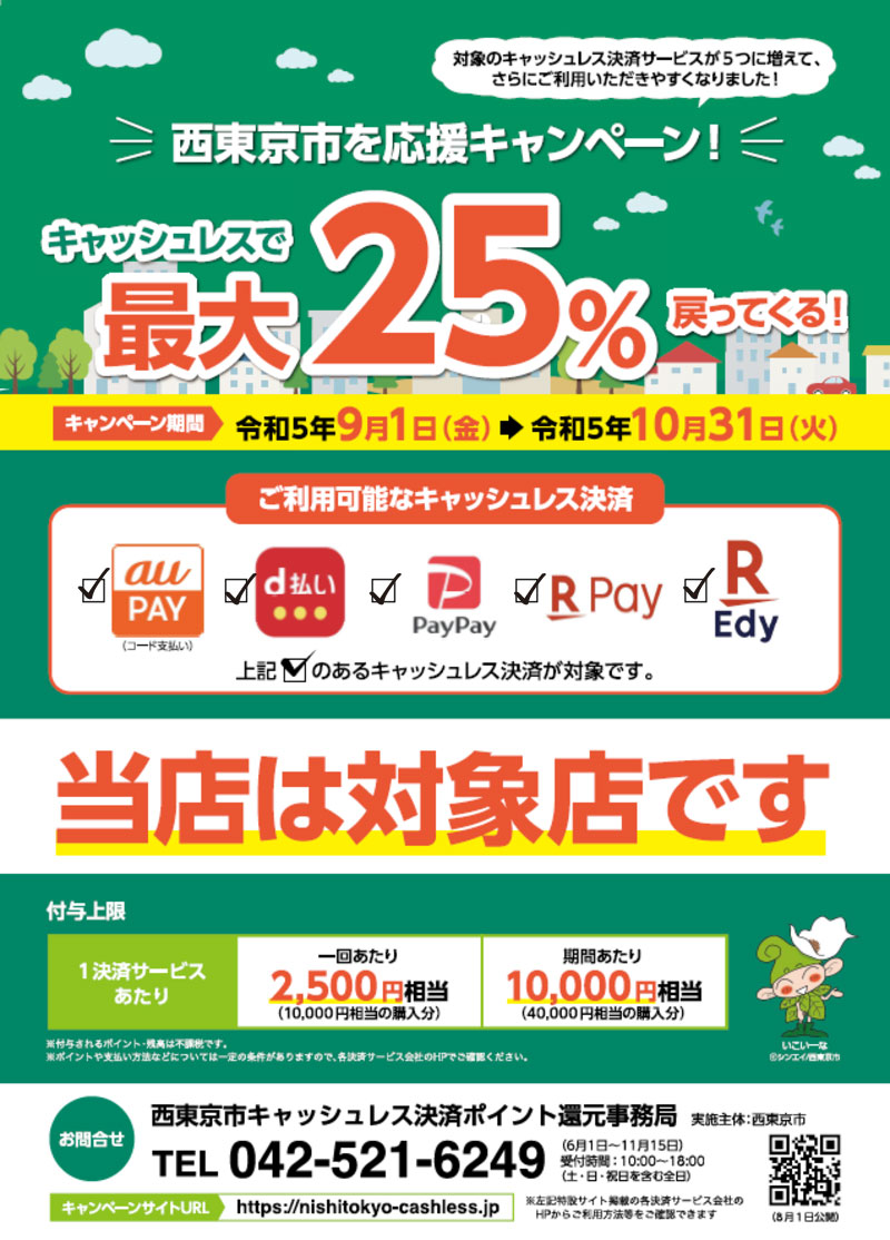西東京市を応援キャンペーン